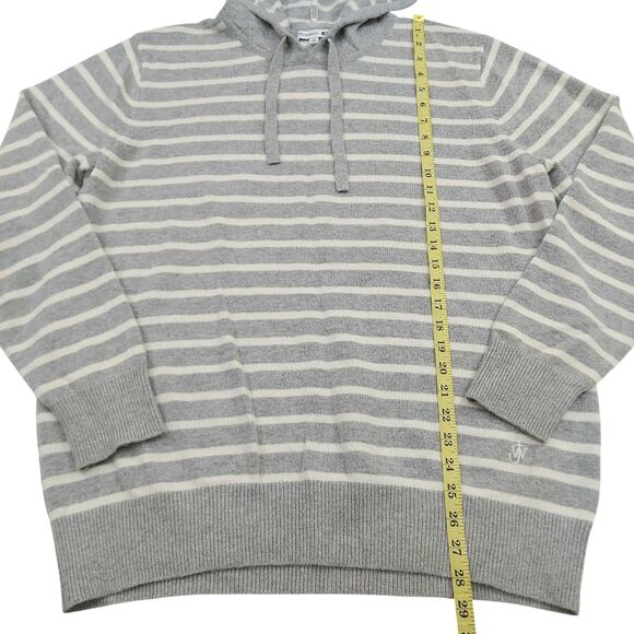 JW Anderson x Uniqlo Hoodie Womens XL Gray White Striped Wool Blend Cozy Comfy - Picture 12 of 12